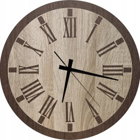 Római falióra Stílusos design csendes sonoma tölgy 45 cm