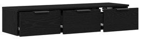 Fekete tölgy fali szekrény 102x30x20 cm Műanyagból