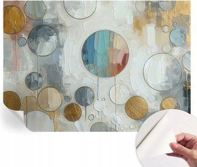 Fotótapéta Öntapadós Design Divatos Geometrikus kerekek 312x219 cm
