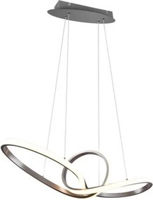 TRIO R32751107 SANSA Modern Led Függesztett Lámpa Ezüst LED IP20