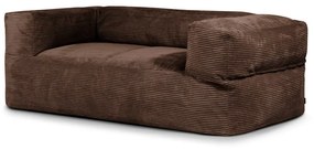 Sötétbarna kordbársony babzsákfotel Sofa MooG – SLOWDOWN