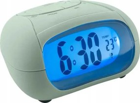 Ébresztőóra Ideenwelt zöld nagy kijelzős hangos hőmérséklet