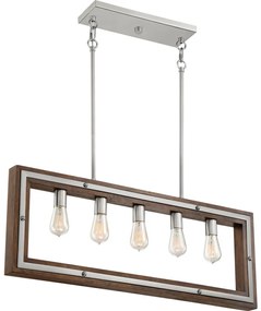 Quoizel WESTERLY QZS-WTY536BN Függőlámpa 5x60W/E27