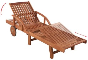 2 db tömör akácfa napozóágy asztallal