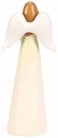 Dekorációs figura virágos angyal, sárga, 9 x 6 x21, polirezín