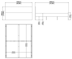 Fehér franciaágy 160x200 cm Naia – Tvilum