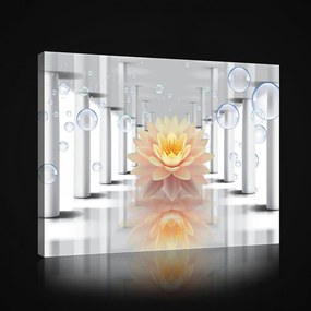 Vászonkép, Virág 3D-s háttérrel 80x60 cm méretben