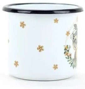 Belis Smaltált bögre Bagoly koszorú, 7 cm, 0,25 l