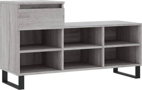 vidaXL szürke sonoma színű szerelt fa cipősszekrény 102x36x60 cm
