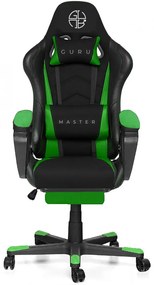 Master GM2-GN-L kényelmes főnöki gamer szék forgószék lábtartóval