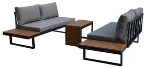 Kerti Garnitúra, Alumínium + Polywood, Szürke. GREY