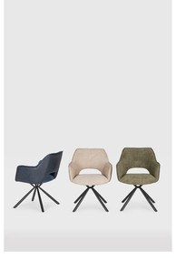 Zöld kárpitozott karfás étkezőfotel szett 2 db-os Mariel – Marckeric