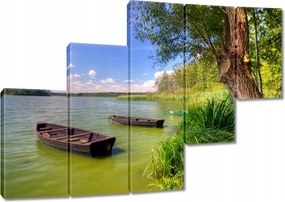Vászonkép 150x105 Csónak tó Tájkép