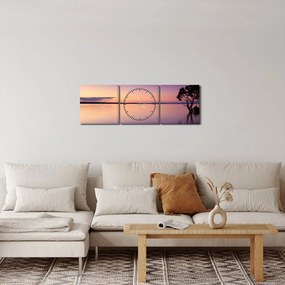 A vízfelszín képe napkeltekor (órával) (90x30 cm)