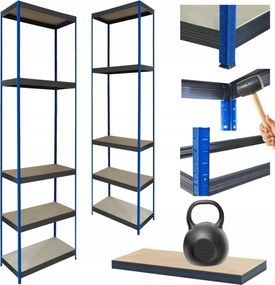 Helios fém tároló állvány 196x60x60cm 5Px175kg Lengyel Tartós