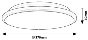 Rabalux 71126 ENGON LED mennyezeti lámpa 18W 230V 3000K fekete 27 cm