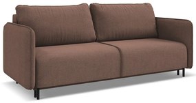 Rózsaszín kinyitható-tárolóhelyes kanapé 226 cm Luana – Makamii