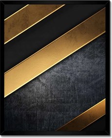 Poszter fekete keretben 40x50 Arany csíkos
