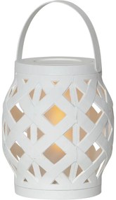 Flame Lantern fehér lámpás, magasság 16 cm - Star Trading