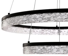 LED csillár kábelen FROZI LED/38W/230V átm. 60 cm fekete