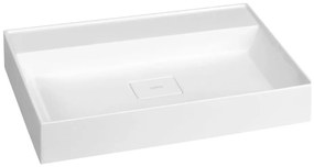 Sapho - Falra szerelhető mosdó GODIVA 68x44 cm márvány/fehér