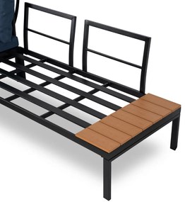 Kerti Ülőgarnitúra Sötétkék/Fekete Színben. NORMAN