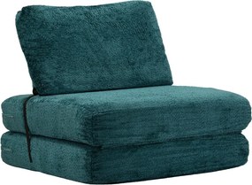 Kékeszöld kinyitható buklé fotel Faster – Mauro Ferretti