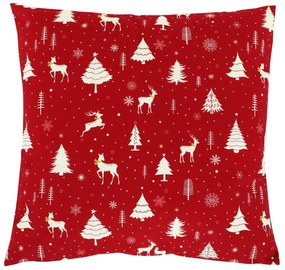 Párna karácsonyi motívummal, 45 x 45 cm, piros