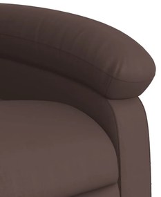 barna műbőr dönthető masszázs- és állófotel