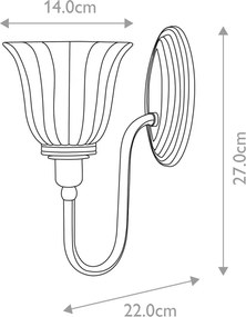 Elstead Lighting BLAKE BATH-BLAKE1-RG Fali lámpa 1x3.5W/G9 3000K 320LM IP44