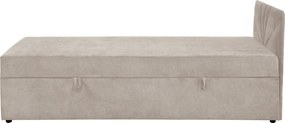 Boxspring ágy, egyszemélyes, bézs, 90x200, univerzális, SUPA