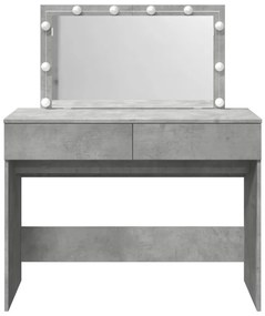 betonszürke fésülködőasztal LED-del 100 x 40 x 120 cm