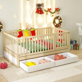 Gyerekágy 90x200 Átalakítható 2 ágy fenyő 2 fiók