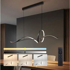 Brilagi - Dimmelhető LED függeszték kábellel SIGNATURE LED/55W/230V 120x23 cm fekete + távirányító