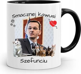 Bögre Fekete Politikusok Miniszterelnök Mateusz Morawiecki