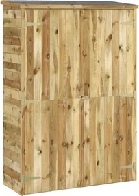 vidaXL kerti tömör impregnált fenyőfa szerszámoskamra 123x45x171 cm