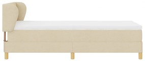 Boxspring Ágy Matrac Szetben Krém, 90x200 cm, Szövet