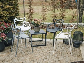 4 db műanyag KATO szék szett, mustársárga