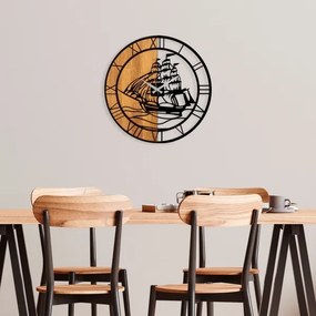 Fali óra 56 cm átmérő, 1xAA, fa/fém kivitel