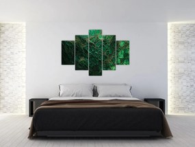 Kép - Zöld mikroszkópos kép (150x105 cm)