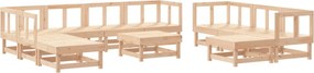 vidaXL 11 részes tömör fenyőfa kerti társalgógarnitúra