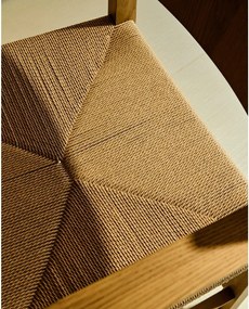 Natúr színű tölgyfa karfás étkezőfotel Idun – Kave Home