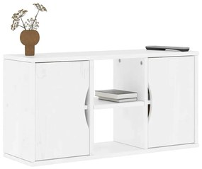 ODDA tömörfa fenyőfa TV szekrény fehér 79x24x40 cm