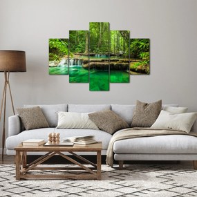 Kép - Erawan vízesés Kanchanaburiban, Thaiföldön (150x105 cm)