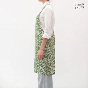 Len kötény Evergreen Damask – Linen Tales