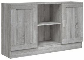 szürke sonoma színű szerelt fa tálalószekrény 120x30,5x70 cm