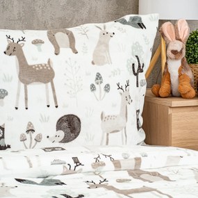 4Home Nordic friends gyerek mikroflanel ágyneműhuzat 140 x 200 cm, 70 x 90 cm