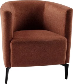 Design fotel, terrakotta/fekete, KAPY