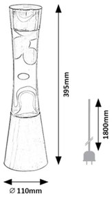 Rabalux 7028 - Lávalámpa MINKA 1xGY6,35/20W/230V többszínű