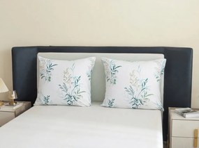 Mikroflanel párnahuzat VERDELLE 40x50 cm, fehér-zöld